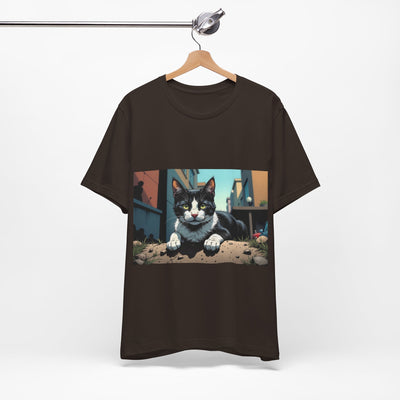 Cool Cat Graphic Tee style 1 - Unisex Jersey Short Sleeve Tee, Cat Lover Gift, Cute Cat T-Shirt, Casual Wear, Pet Owner Apparel