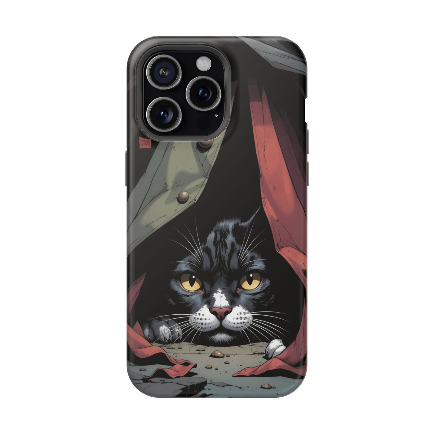 Cute Cats Magnetic Phone Case comic style 5, Cat Lover Gift, Impact-Resistant iPhone Case, Funny Pet Accessory, Unique Animal Design