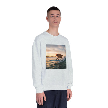 Surfing Dog Graphic Unisex NuBlend Crewneck Sweatshirt style 2