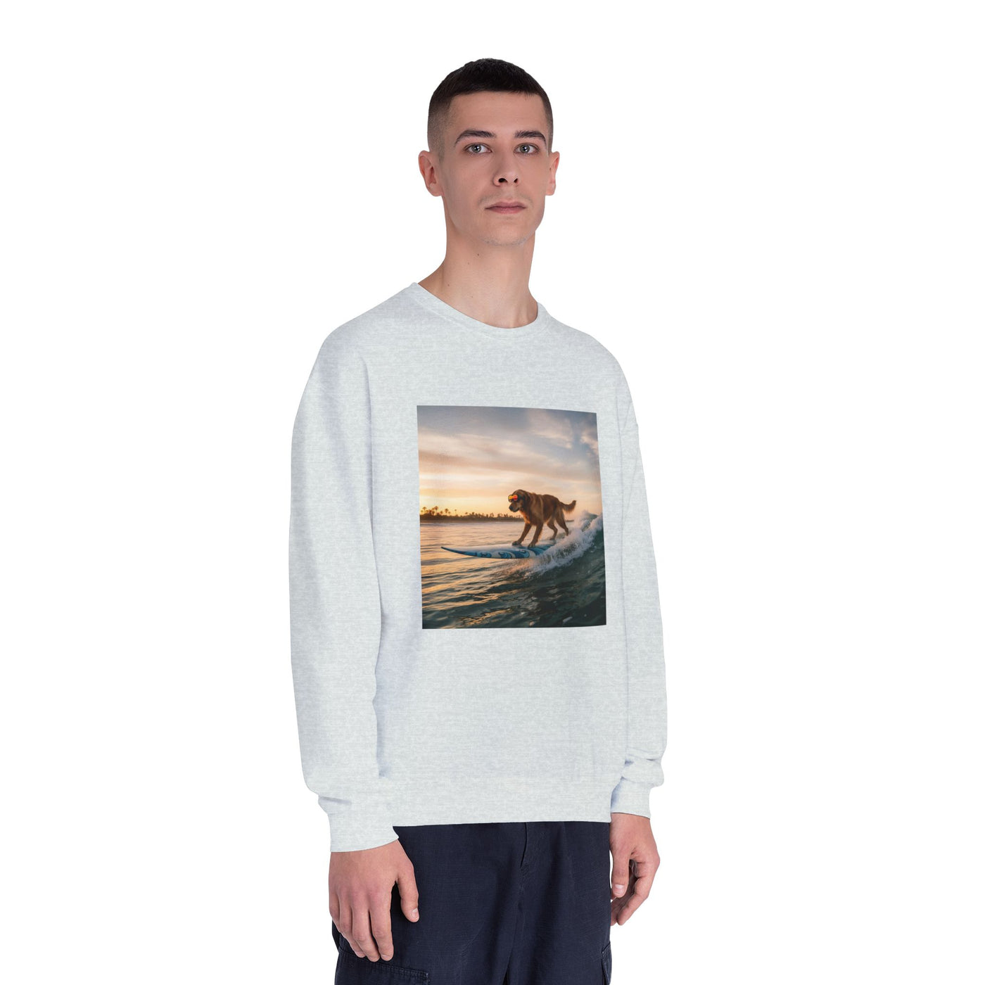 Surfing Dog style 2 Unisex NuBlend® Crewneck Sweatshirt