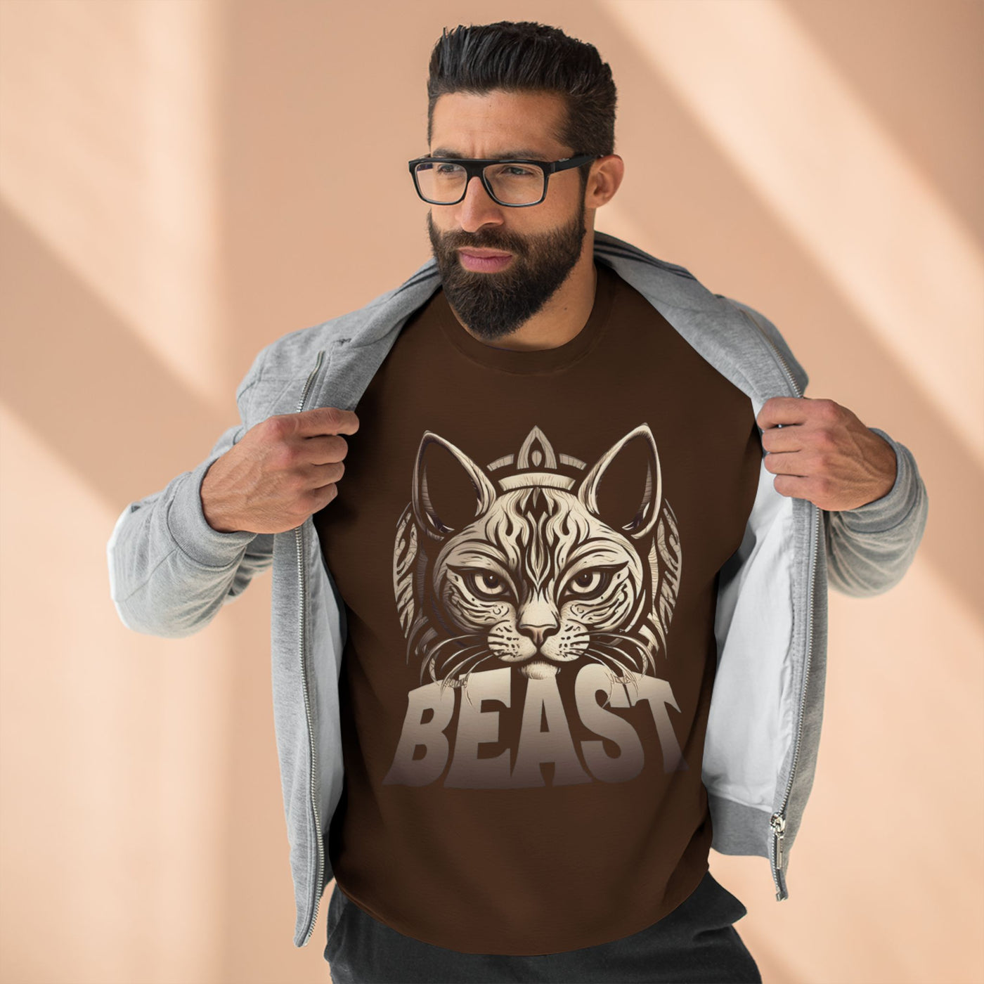 "Beast" Cat Lover style 3 Unisex Crewneck Sweatshirt
