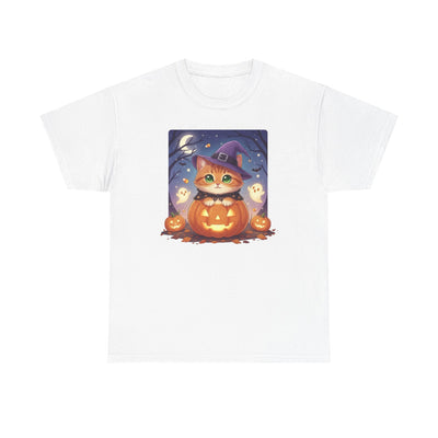 Halloween cute kitten anime style 2 Unisex Tee - Cute Cat T-Shirt for Pet Lovers, Cat Owners, Sports Enthusiasts, Gifts for Animal Lovers, Casual Everyday Wear