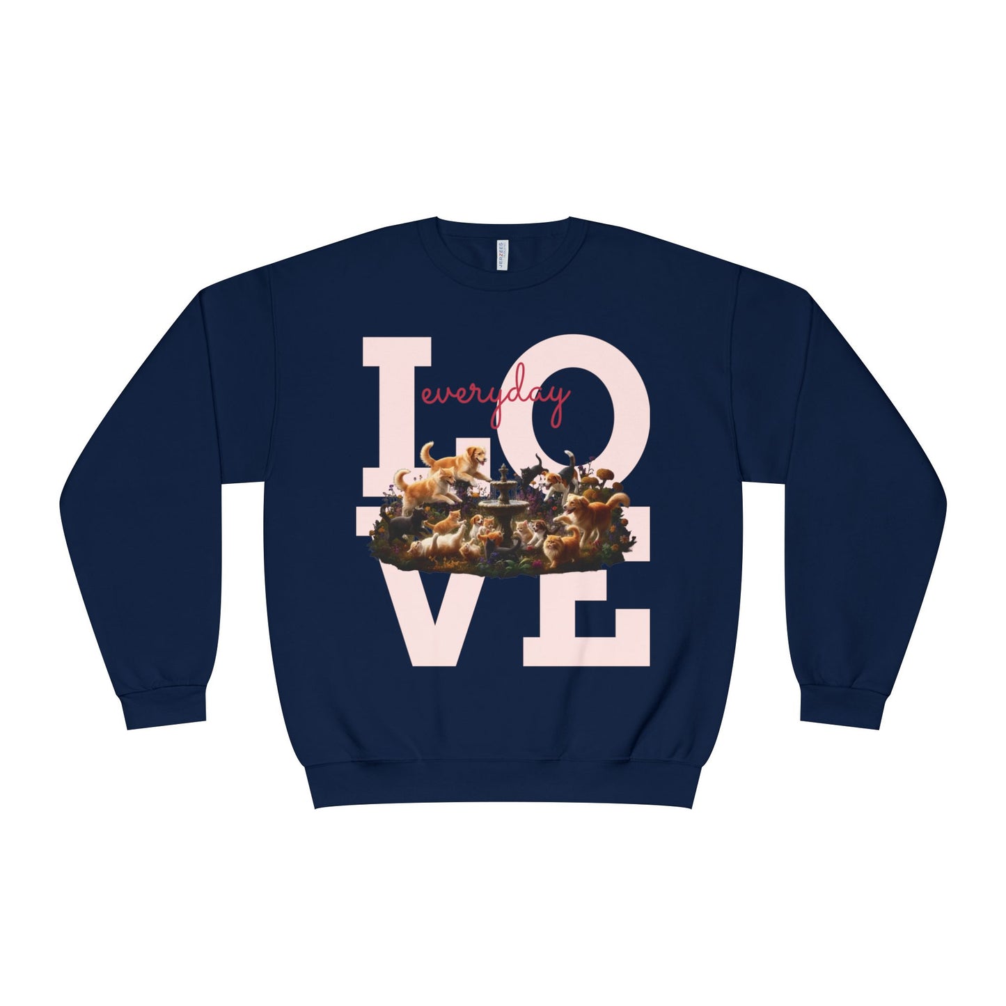Love Everyday Cats & Dogs Unisex NuBlend Crewneck Sweatshirt