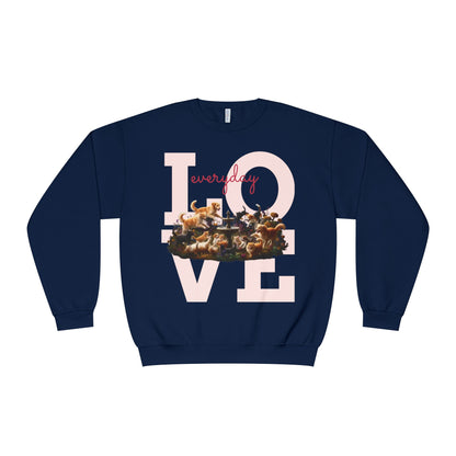 Love Everyday Cats & Dogs Unisex NuBlend Crewneck Sweatshirt