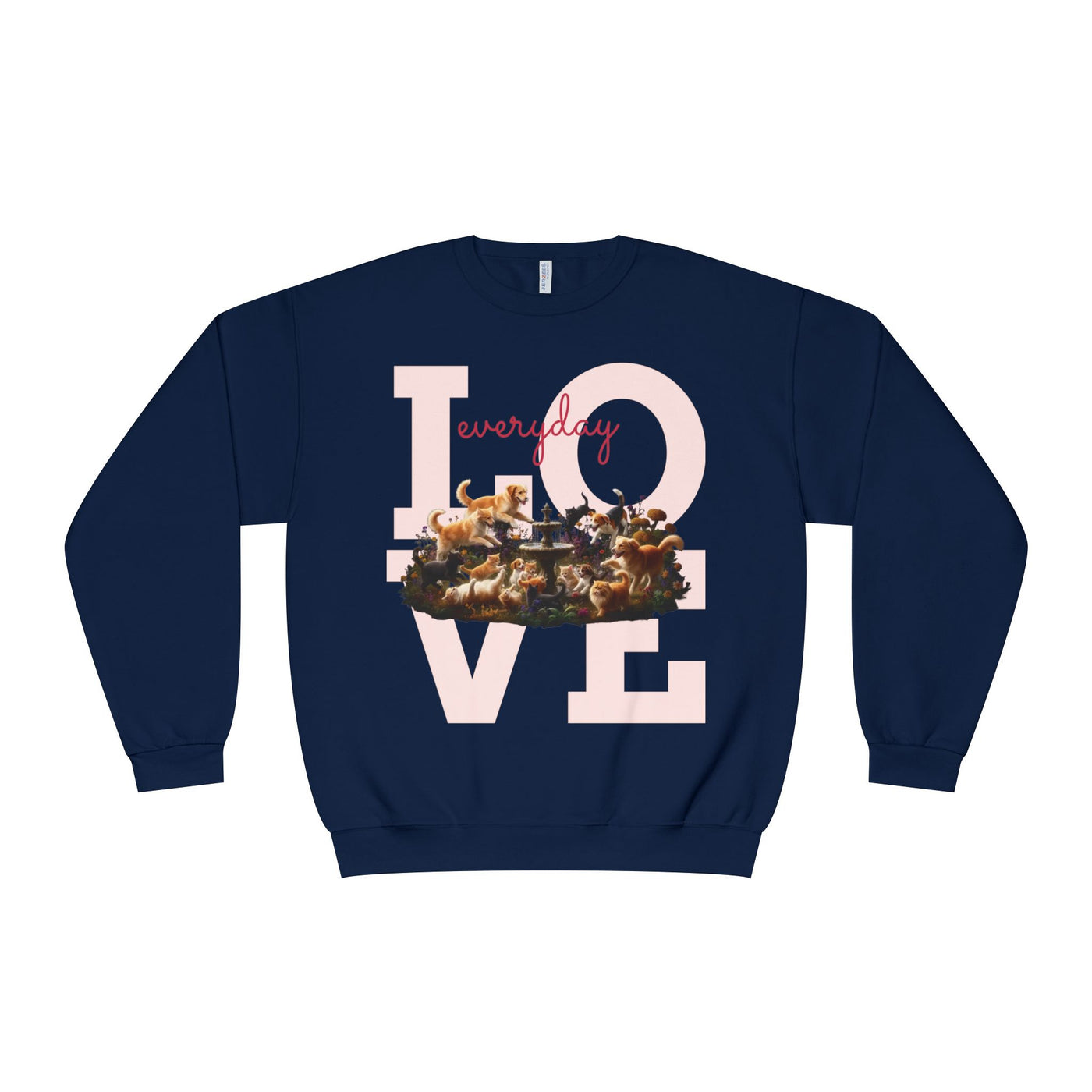 Love Everyday Cats & Dogs Unisex NuBlend® Crewneck Sweatshirt