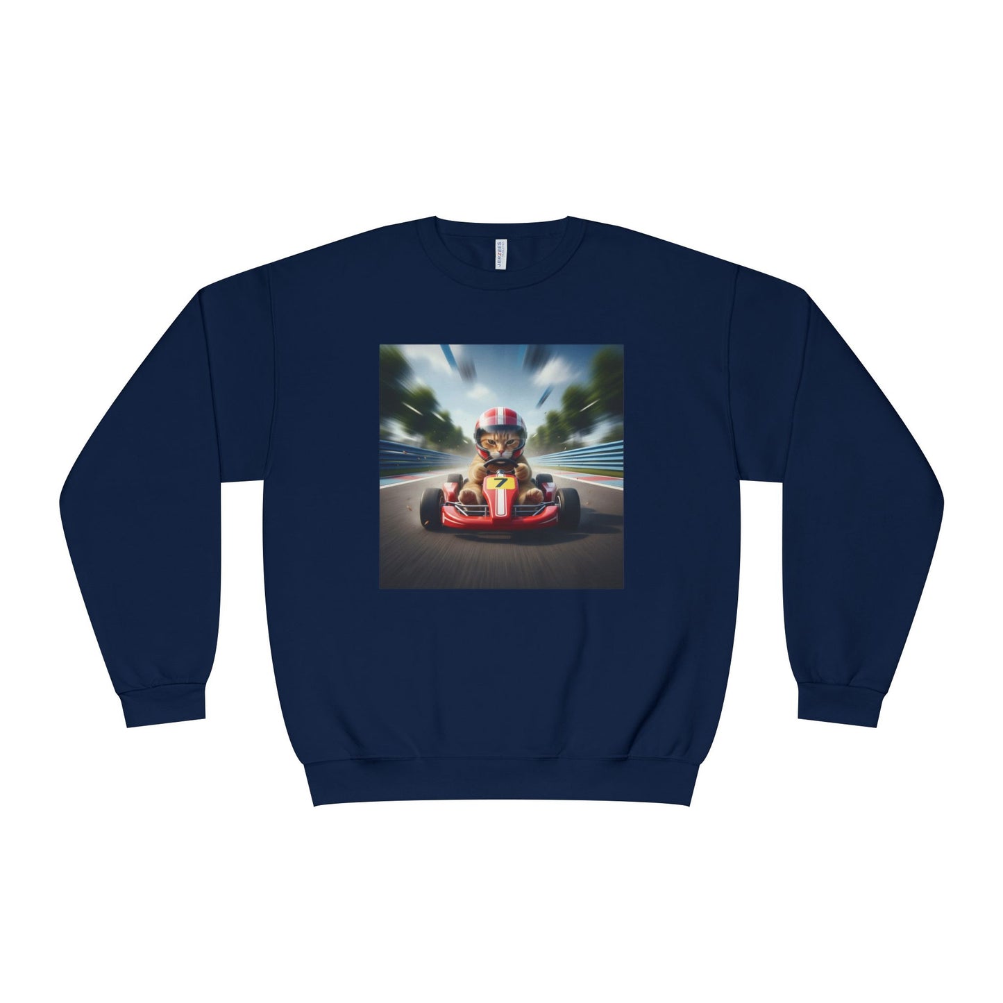 Go Kart Cat Unisex NuBlend Crewneck Sweatshirt style 3