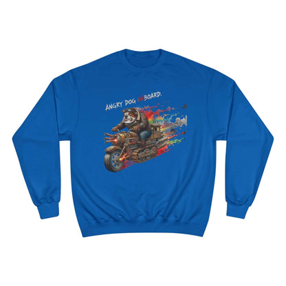 Angry Dog Onboard Graphic Champion Crewneck Sweatshirt style 1