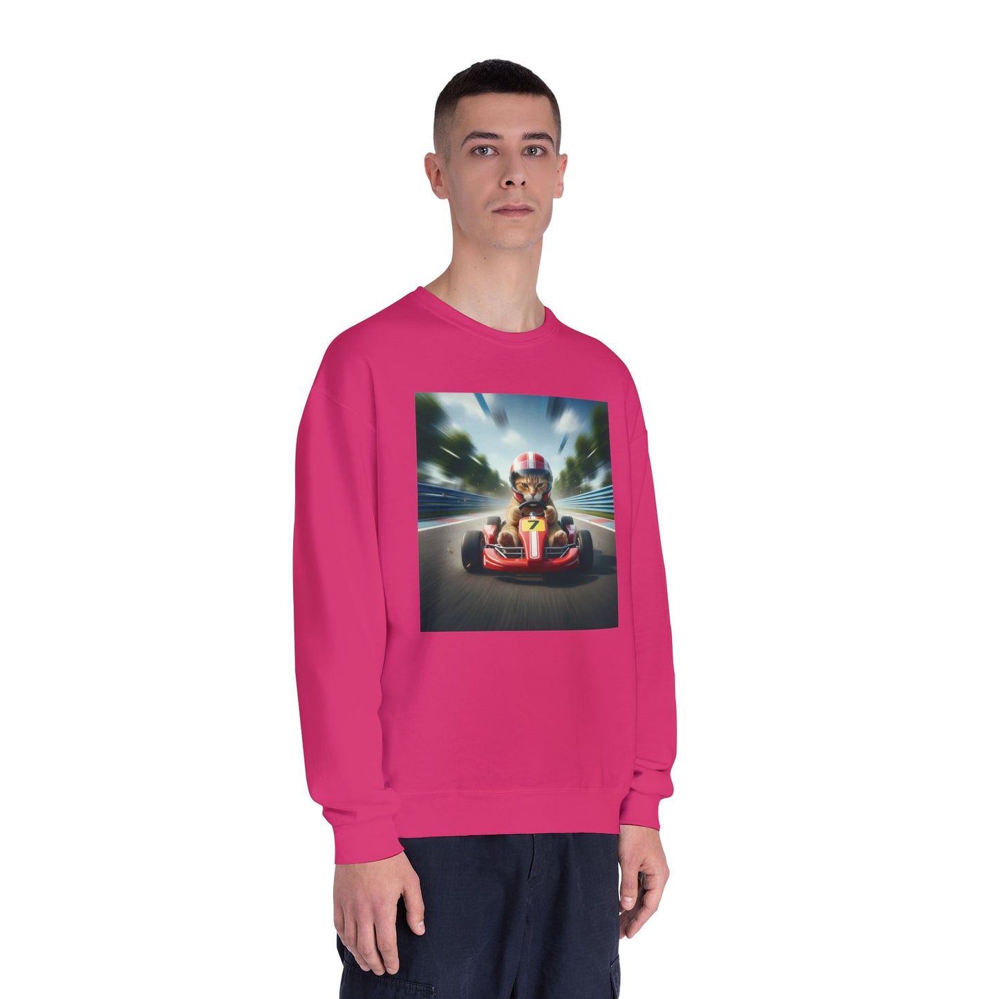 Go Kart Cat Unisex NuBlend Crewneck Sweatshirt style 3