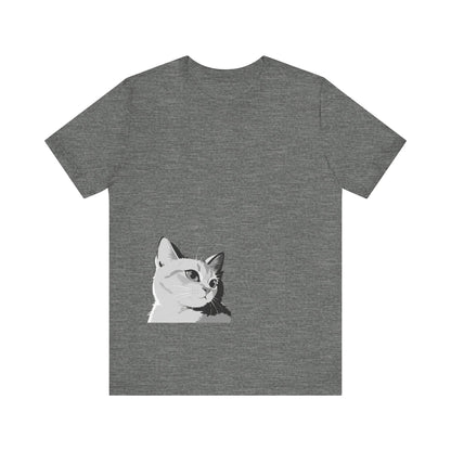 Cat Lover outlined style 2 Unisex Tee, Cat T-Shirt, Gifts for Cat Owners, Cute Cat Apparel, Pet Lover's Shirt, Everyday Casual Wear