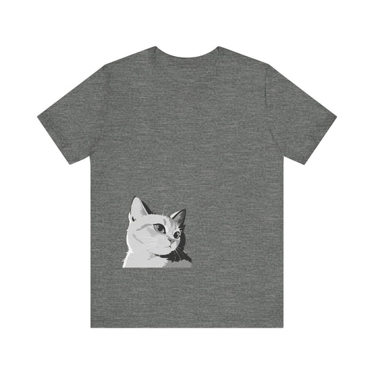 Cat Lover outlined style 2 Unisex Tee, Cat T-Shirt, Gifts for Cat Owners, Cute Cat Apparel, Pet Lover's Shirt, Everyday Casual Wear