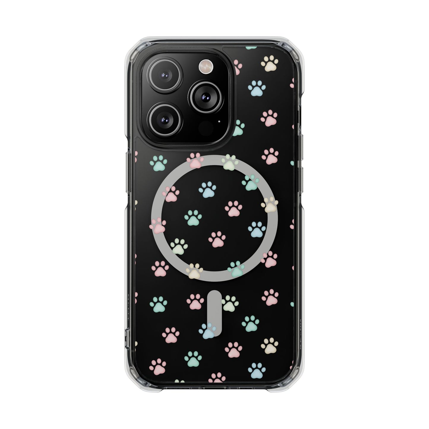 Cute Cat Paw iPhone 16 series Magnetic Clear Impact Case