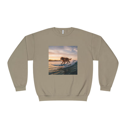 Surfing Dog Graphic Unisex NuBlend Crewneck Sweatshirt style 2