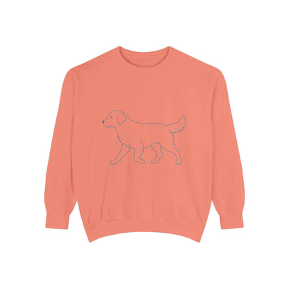 Walking Dog Shadow Cozy Graphic Unisex Crewneck Sweatshirt style 1