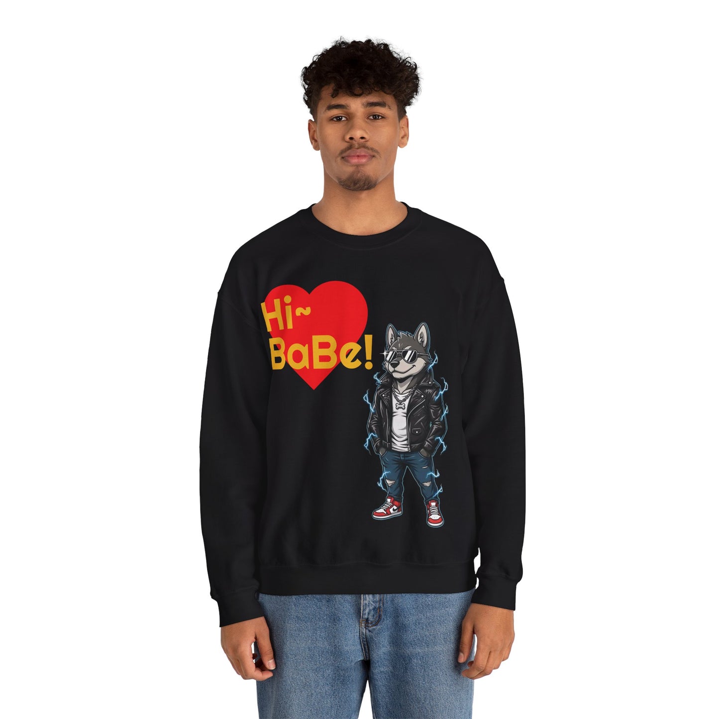 Cool Dog Unisex Heavy Blend Crewneck Sweatshirt style 3