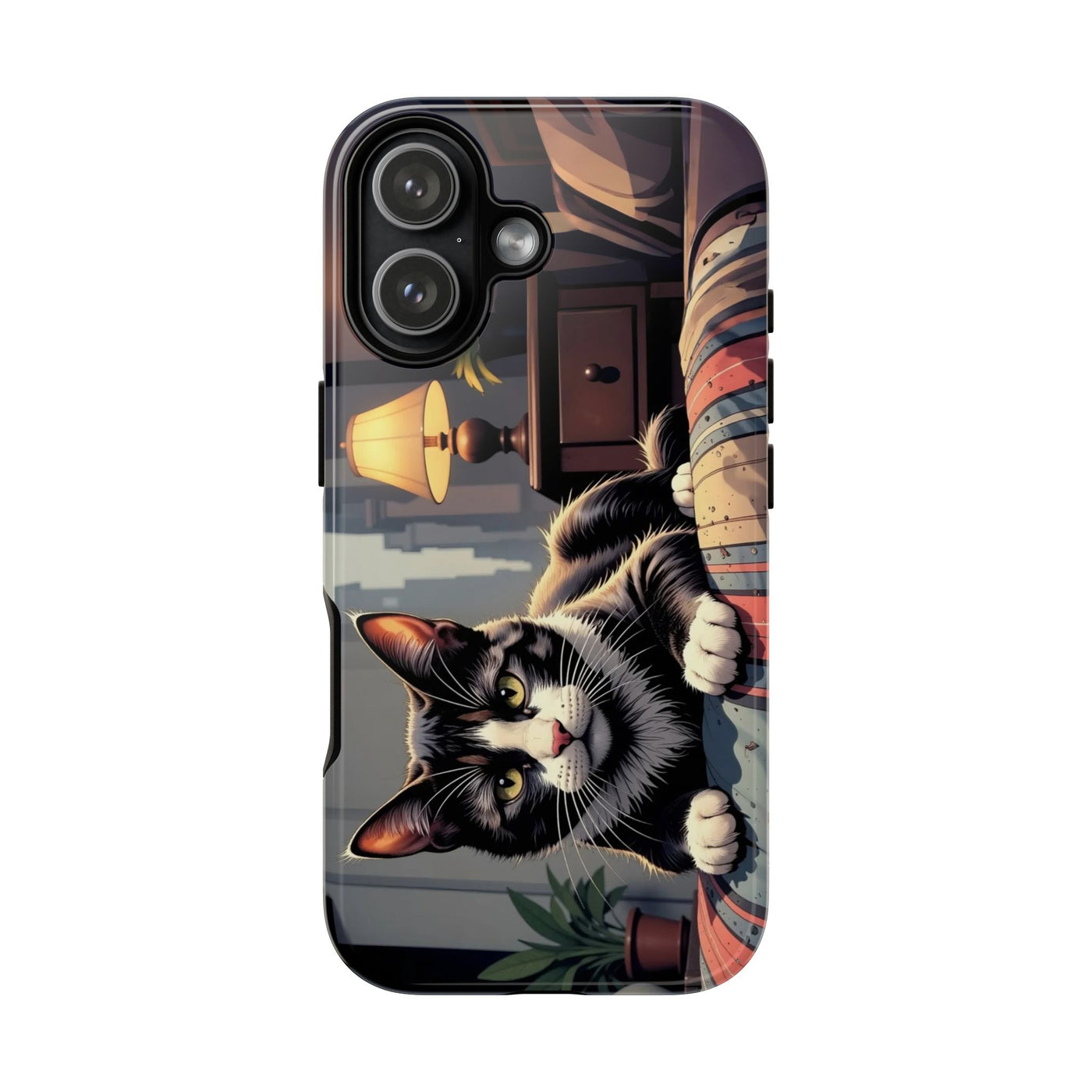 Cat on the bed - Tough Phone Case for Apple iPhone & Samsung Galaxy, Cute Pet Accessories, Gift for Cat Lovers