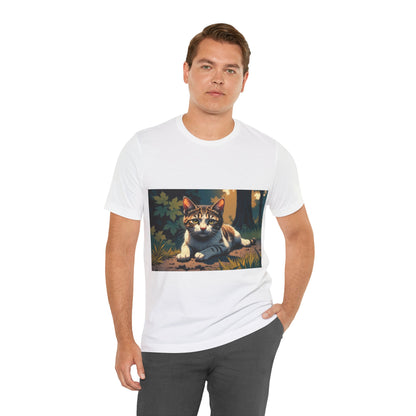 Cool Cat Graphic Tee style 2 - Unisex Jersey Short Sleeve Tee, Cat Lover Gift, Cute Cat T-Shirt, Casual Wear, Pet Owner Apparel