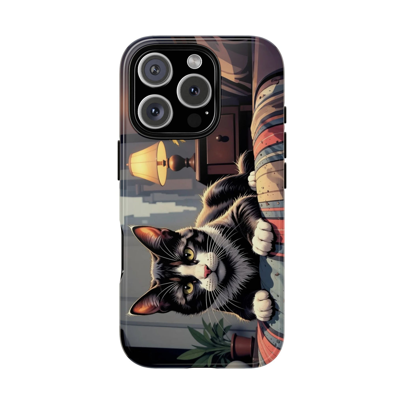Cat on the bed - Tough Phone Case for Apple iPhone & Samsung Galaxy, Cute Pet Accessories, Gift for Cat Lovers