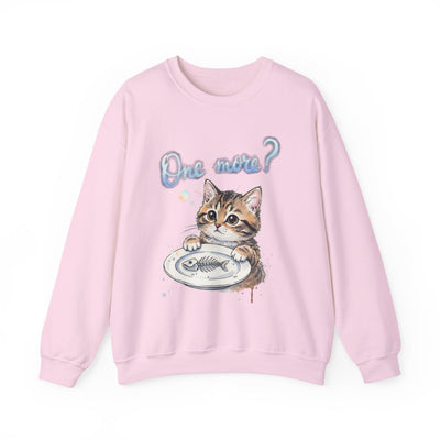 Watercolor painting style 3 Men & Women Cute Cat Pile Crewneck Sweatshirt