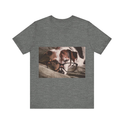 Dog wear glasses - Unisex Jersey Short Sleeve Tee