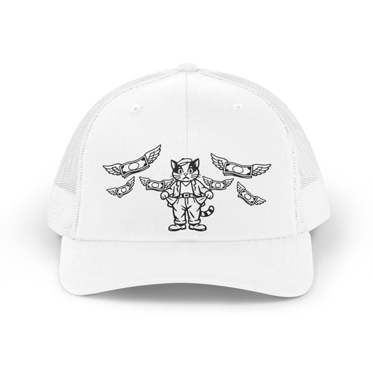 Poor Cat no Money Unisex Retro Cap Trucker Hat