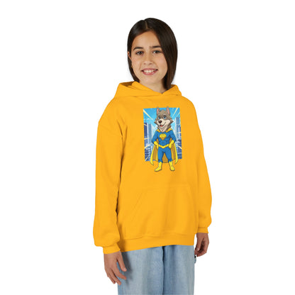 Dog cosplay Superman Funny Design Unisex Kids Hoodie style 1