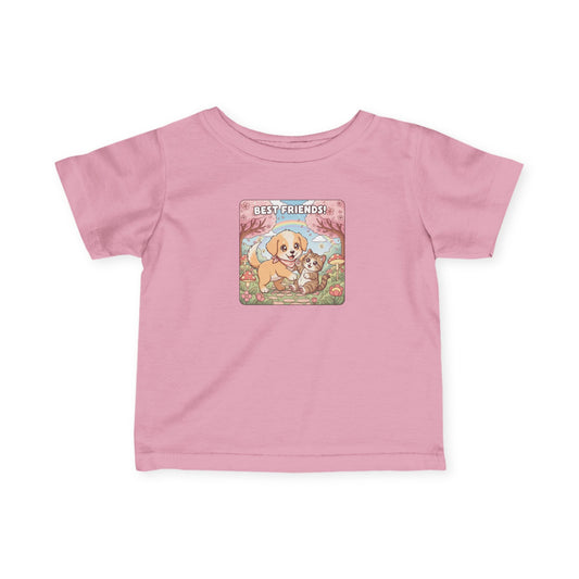 Puppy & Kitten Best Friends Infant Baby T-Shirt style 4