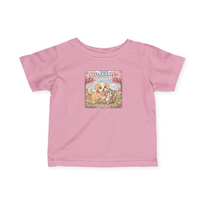 Puppy & Cat Best Friends style 4 Infant Tee, Baby T-Shirt, Toddler Gift, Baby Shower Present, Children's Casual Wear, Summer Tee