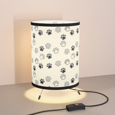 Cat Paw Print Tripod Lamp with High-Res Shade