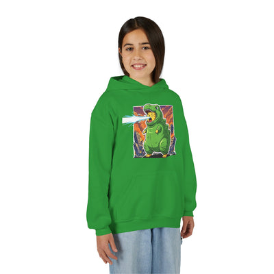 Cat cosplay Godzilla style 3 Unisex Kids Hoodie - Fun & Cozy Heavy Blend Sweatshirt with Cute Design