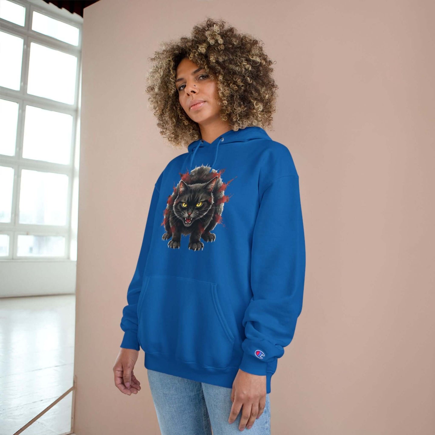 Mad Cat Men and Women Champion Hoodie style 3
