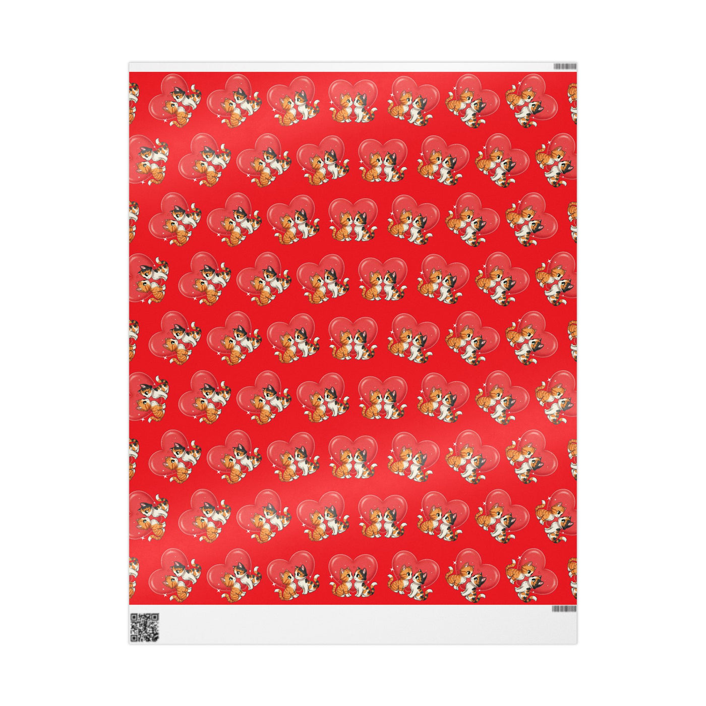 Cats in Love Red Themed Wrapping Paper, Perfect for Cat Lovers, Gift Wrap for Birthdays, Valentine’s Day, Pet Adoption Events, and More!