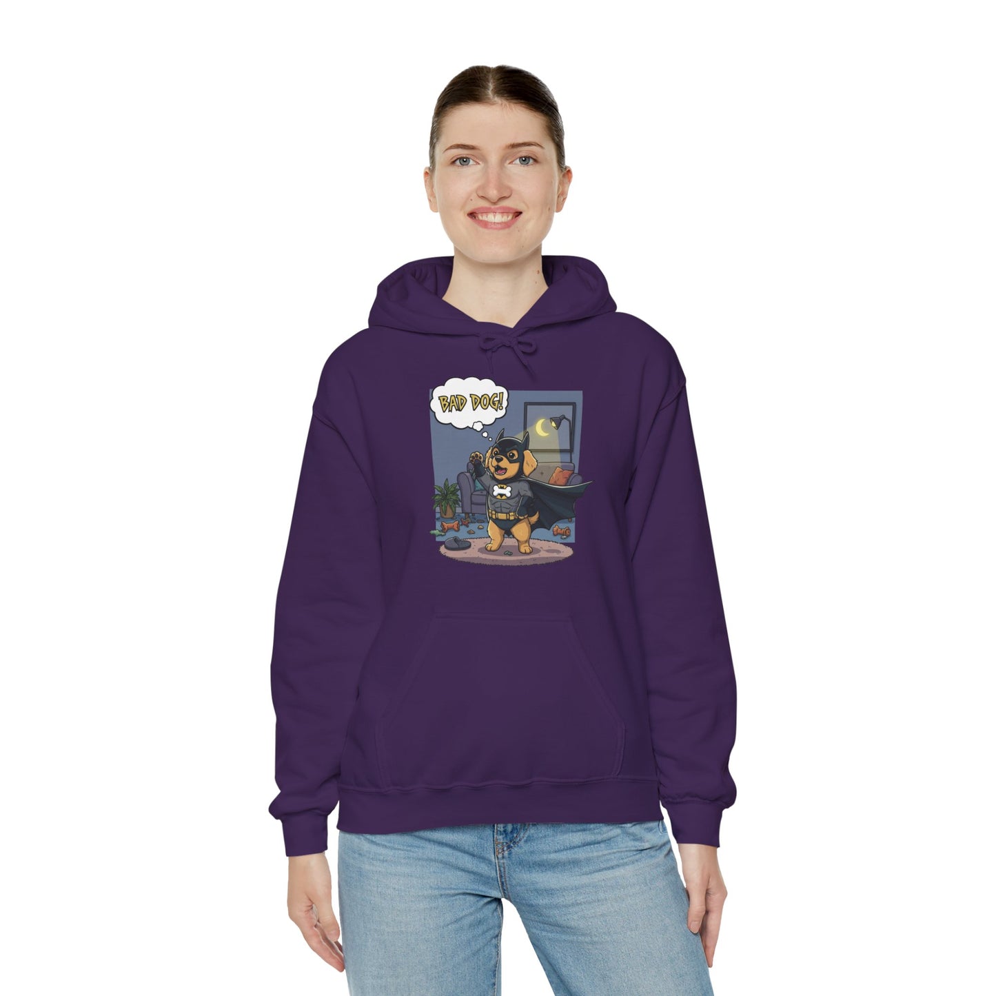 Dog cosplay Batman Funny Design Unisex Hoodie style 1