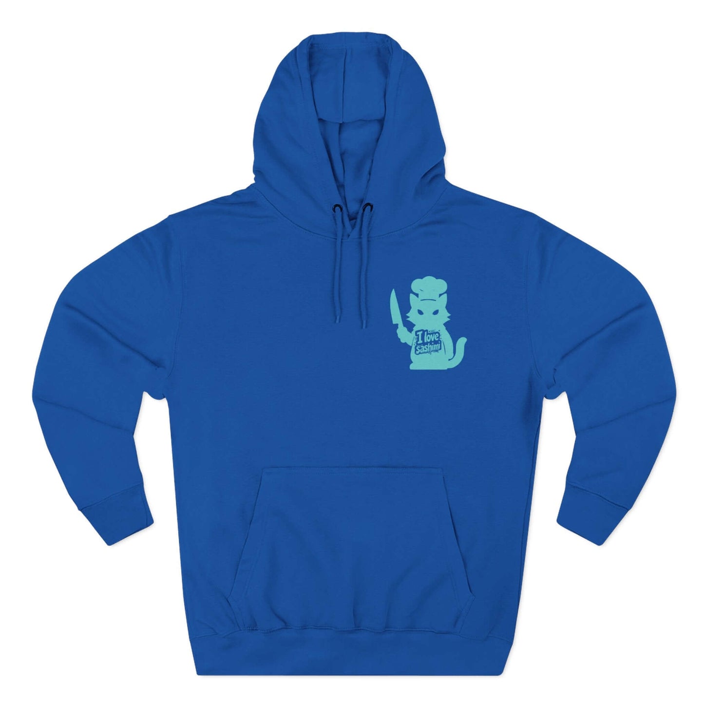 Cat Love Sashimi Graphic Unisex Fleece Hoodie