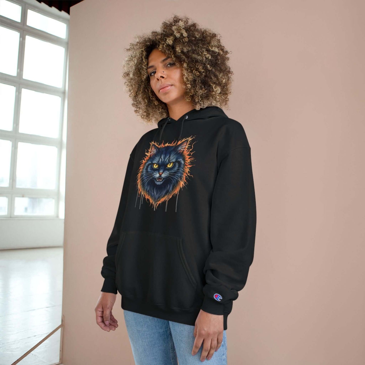 Mad Cat Men and Women Champion Hoodie style 2