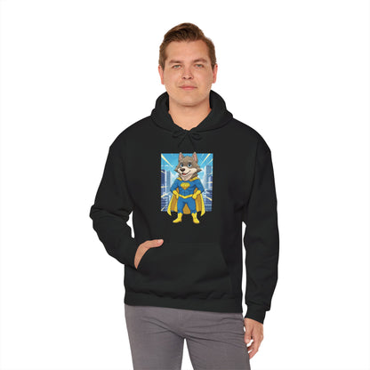 Dog cosplay Superman Funny Design Unisex Hoodie style 1