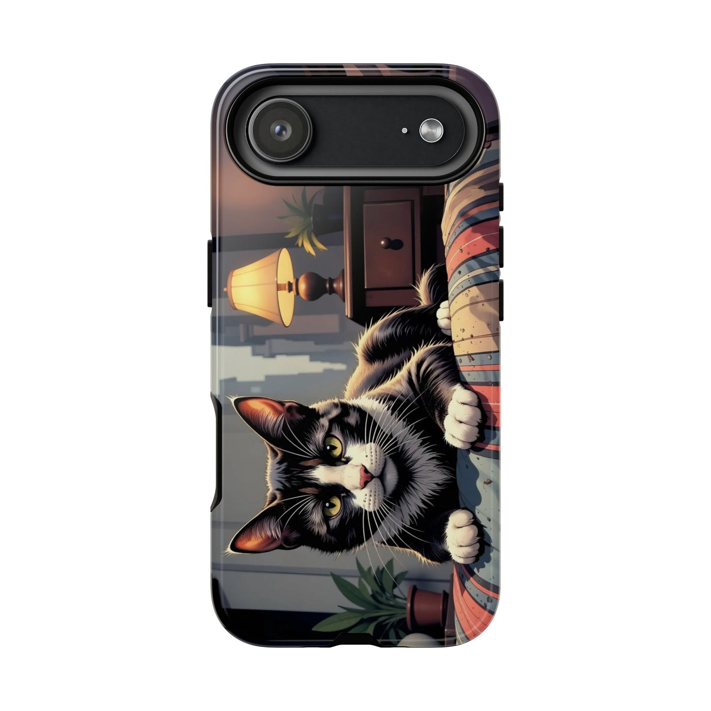 Cat on the bed - Tough Phone Case for Apple iPhone & Samsung Galaxy, Cute Pet Accessories, Gift for Cat Lovers