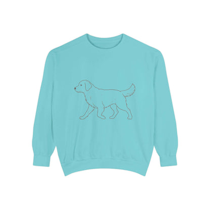 Walking Dog Shadow Cozy Graphic Unisex Crewneck Sweatshirt style 1
