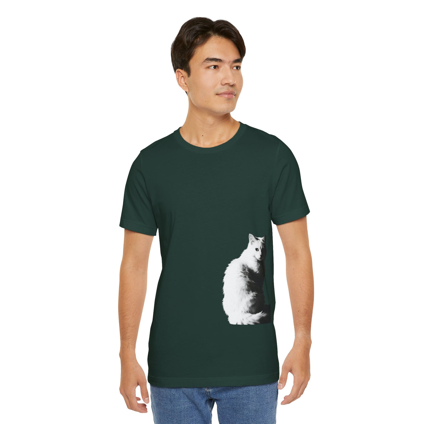 Cat Lover outlined style 1 Unisex Tee, Cat T-Shirt, Gifts for Cat Owners, Cute Cat Apparel, Pet Lover's Shirt, Everyday Casual Wear