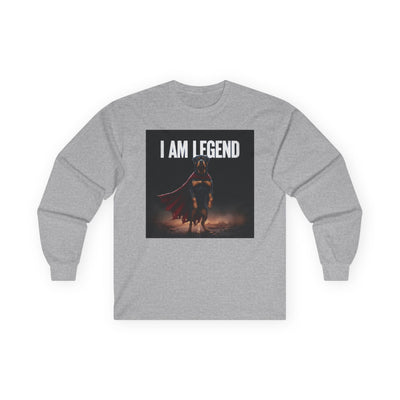 I Am Legend Dog Unisex Long Sleeve Tee - Stylish Graphic Shirt for Superhero Fans