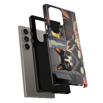 Cat on the bed - Tough Phone Case for Apple iPhone & Samsung Galaxy, Cute Pet Accessories, Gift for Cat Lovers