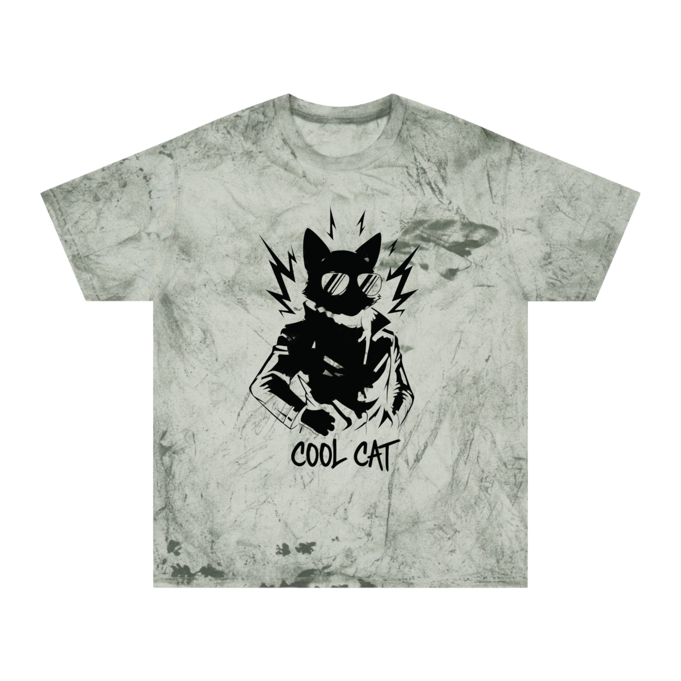 Black Cool Cat Unisex T-Shirt - Vibrant Graphic Tee, Gift for Cat Lovers, Casual Wear, Streetwear, Unique Style