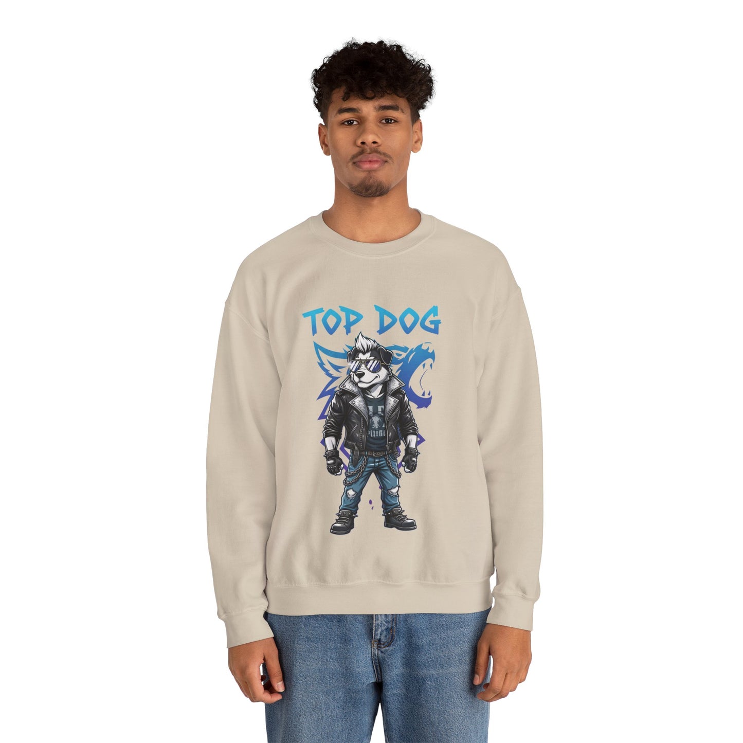Cool Dog Unisex Heavy Blend Crewneck Sweatshirt style 1