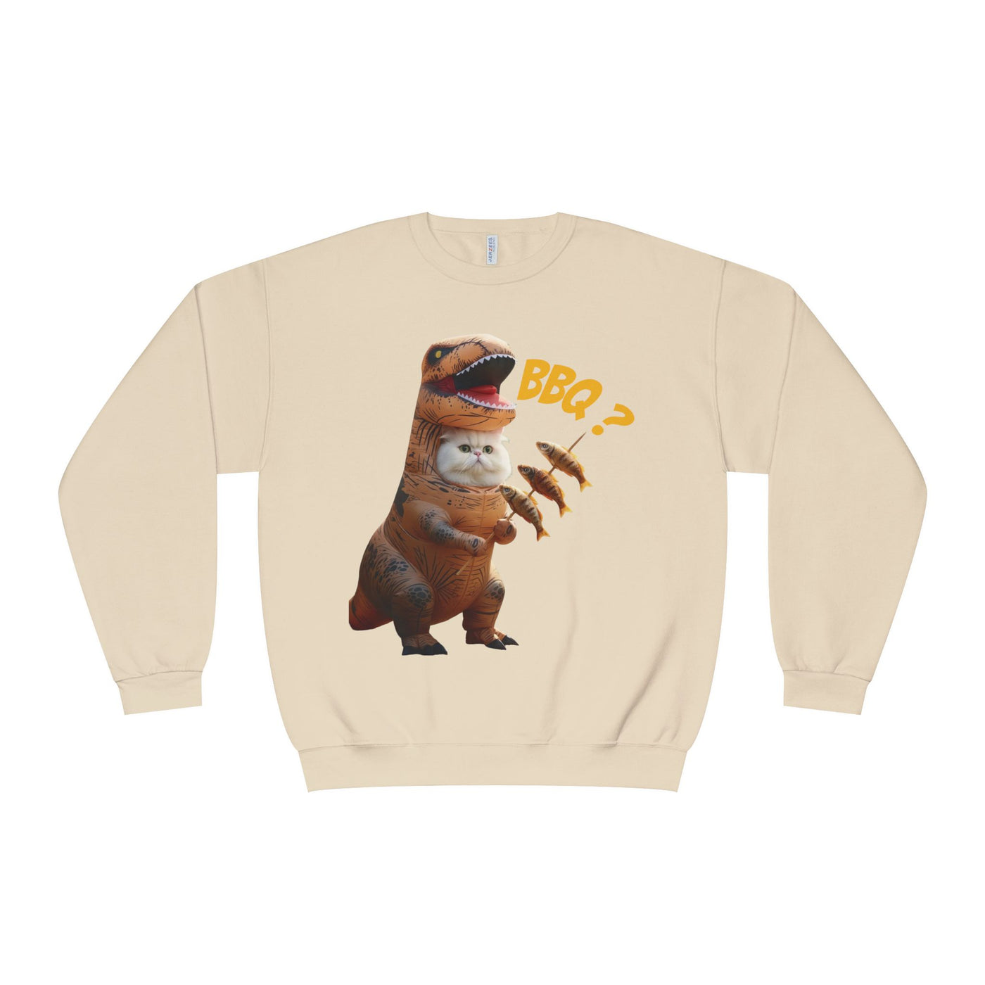 Tyrannosaurus Cat BBQ Unisex NuBlend® Crewneck Sweatshirt