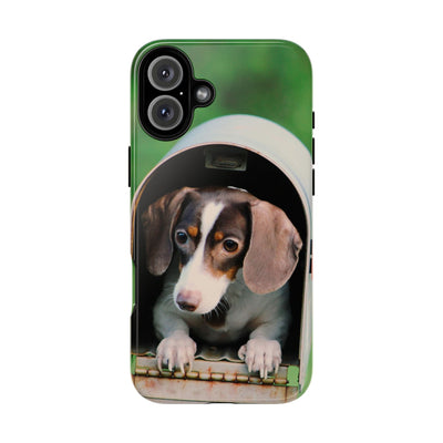 Puppy in mailbox - Tough Phone Case for Apple iPhone & Samsung Galaxy, Cute Pet Accessories, Gift for Cat Lovers