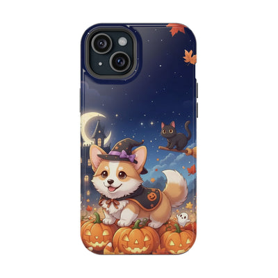 Halloween cute puppy anime style 4 Magnetic Impact-Resistant Phone Case, Cute Dog Design, Pet Owner Gift, Animal Lover Accessory, Birthday Gift for Dog Lovers