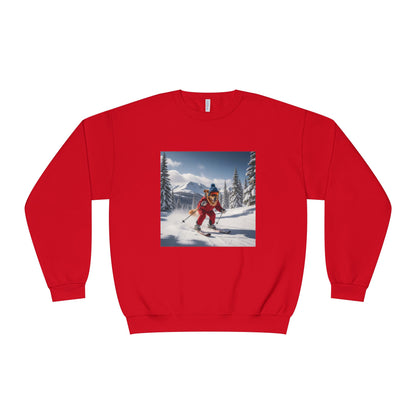 Skiing Dog Graphic Unisex NuBlend Crewneck Sweatshirt