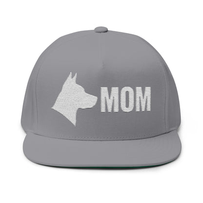 Stylish Embroidered Dog Mom Flat Bill Cap style 5