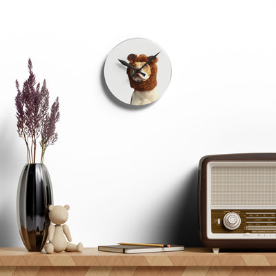 Funny Dog Lion Hat Wall Clock