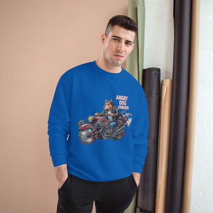Angry Dog Onboard Graphic Champion Crewneck Sweatshirt style 3