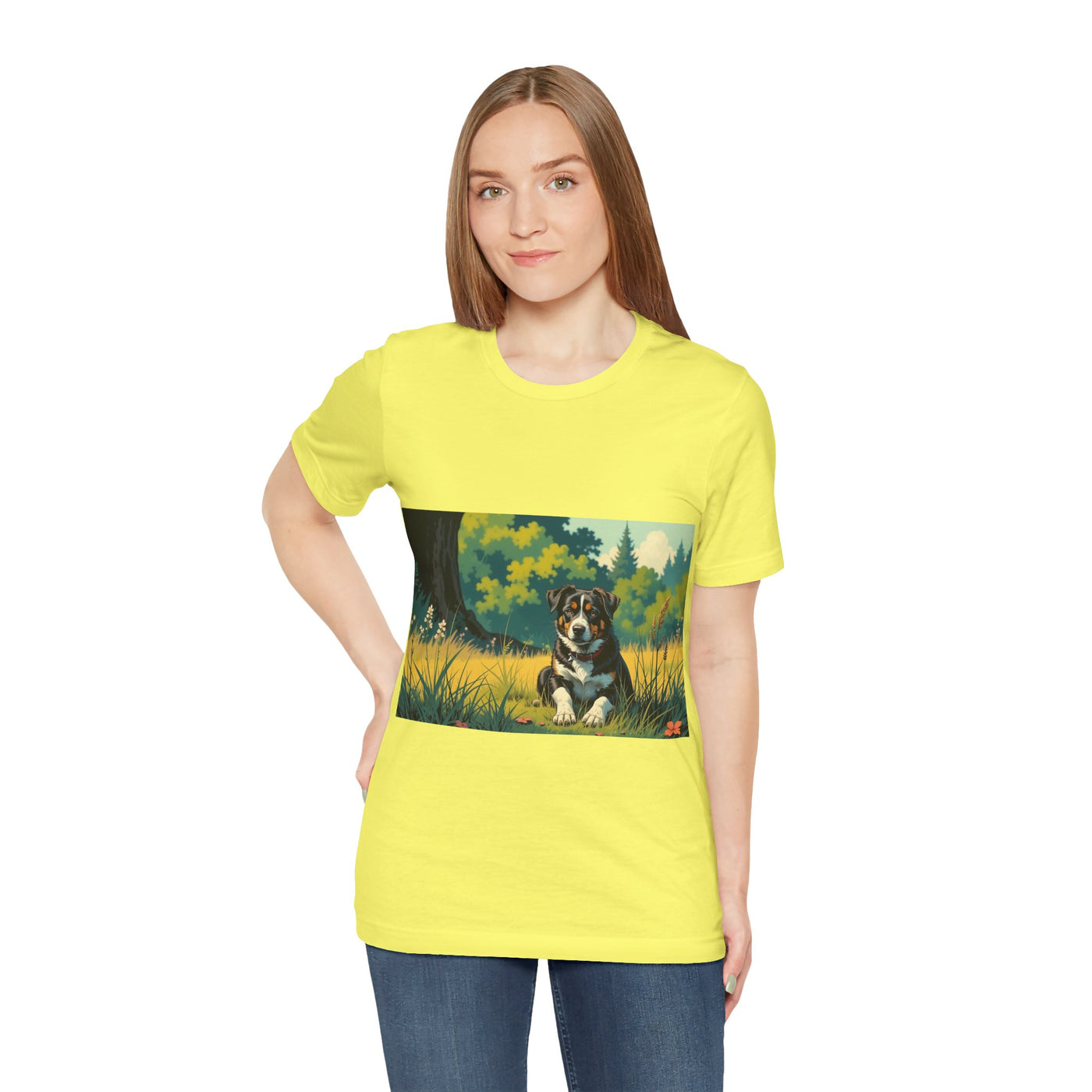 Adorable Dog comic style 2 Unisex Soft Tee | Cute Dog Lover's Shirt, Animal Graphic T-Shirt, Pet Themed Gift, Casual Wear